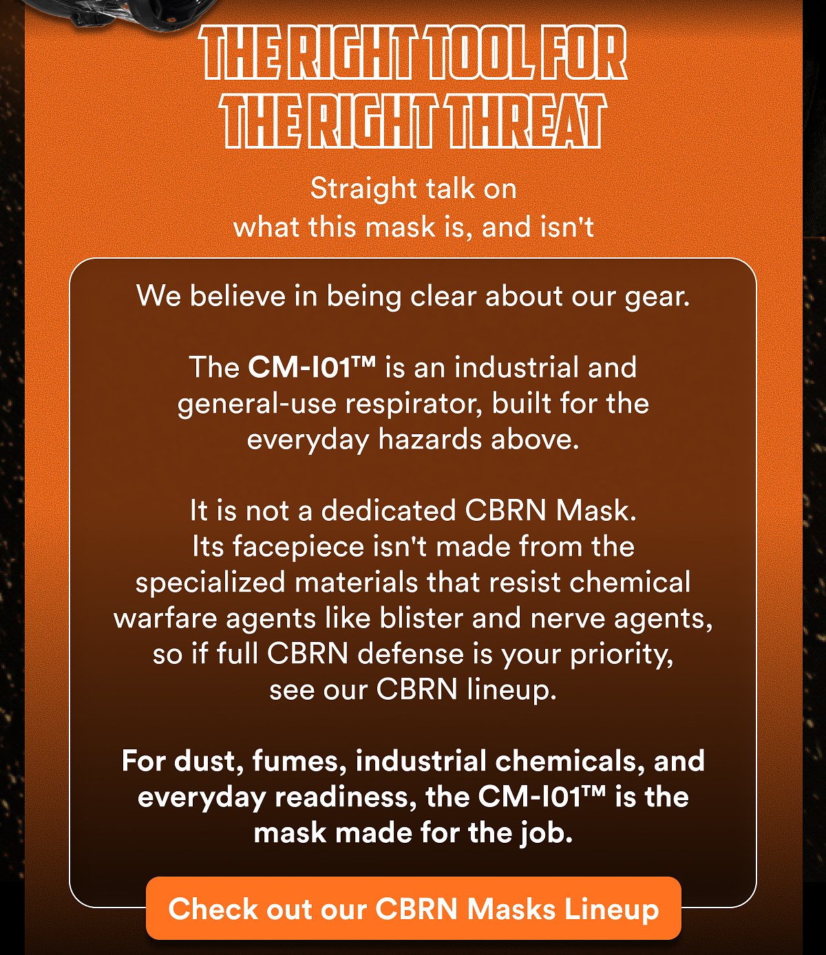 Check out our CBRN Masks Lineup