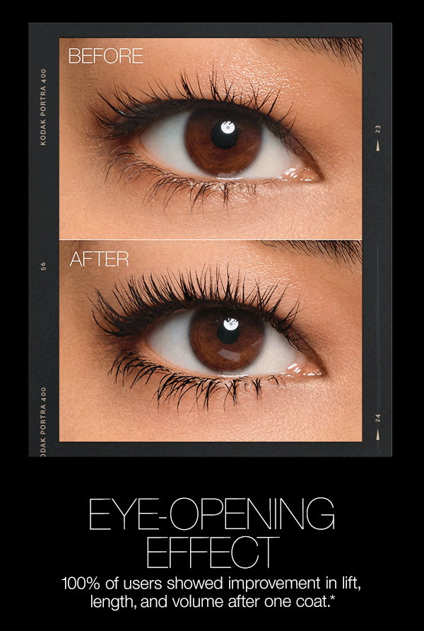 Slot 4: 100% of users showed improvement in lift, length, and volume after one coat.*