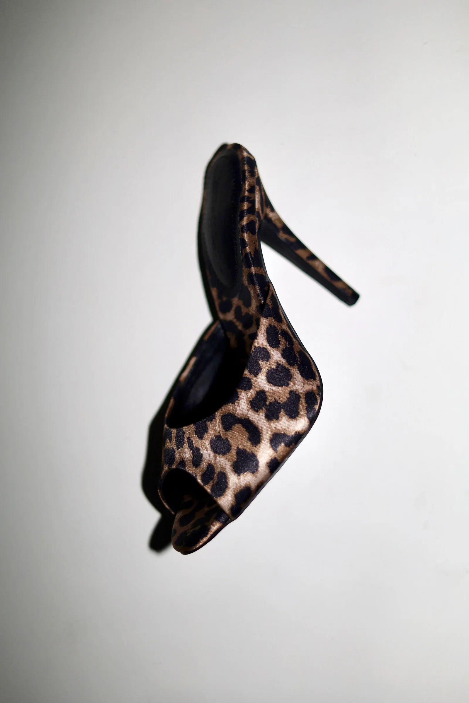 Image of Ford Leopard Satin Open Toe Mules