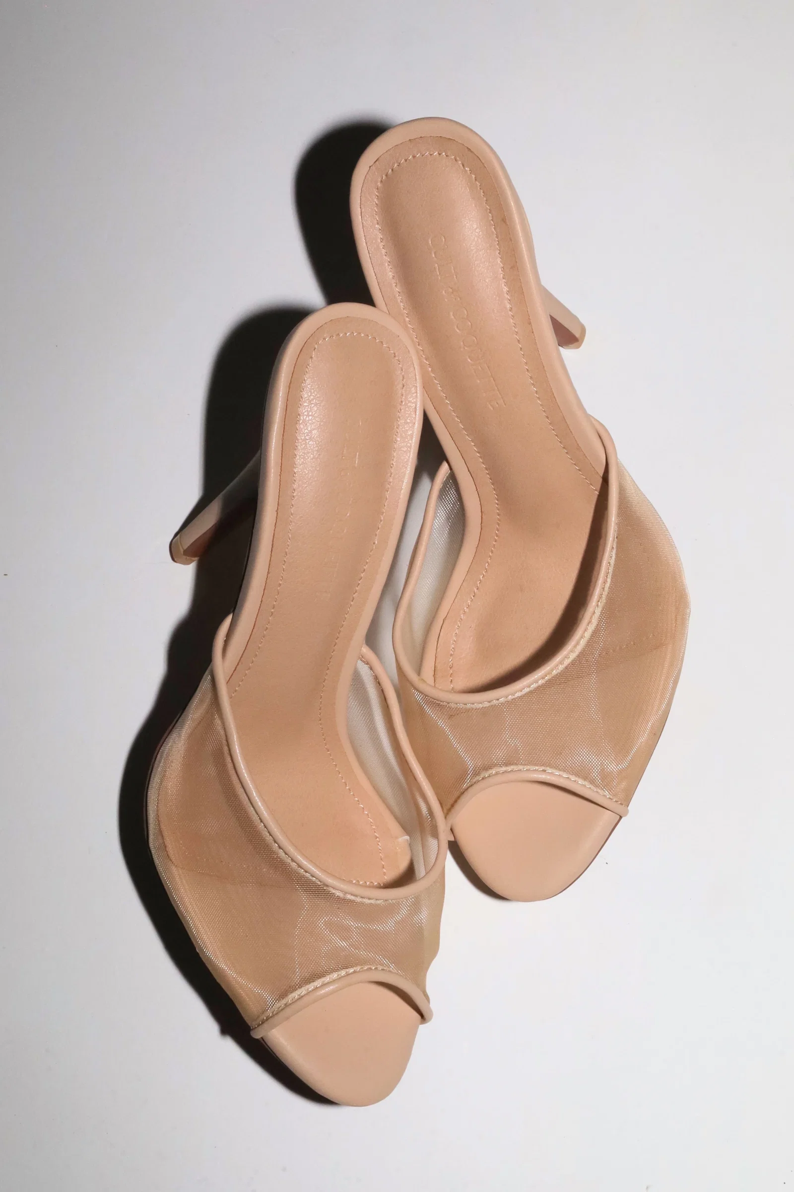Image of Ford Nude Mesh Open Toe Mules