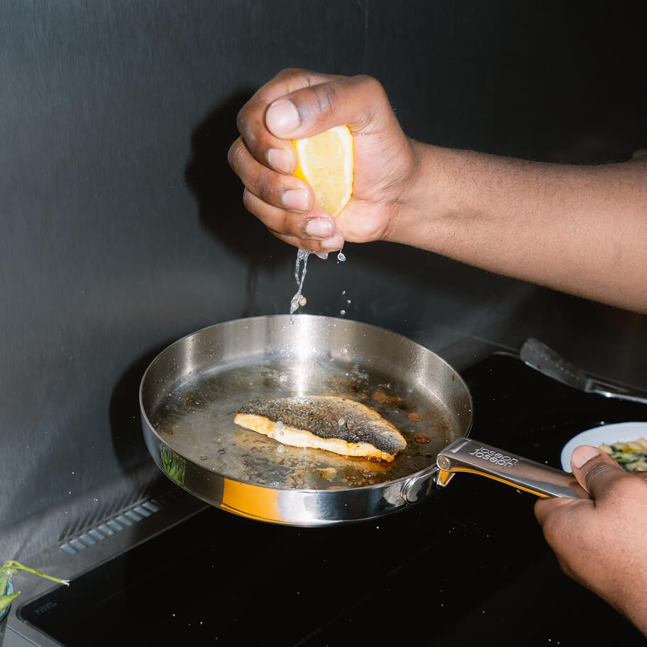 Space Steel Folding Handle 20cm Frying Pan