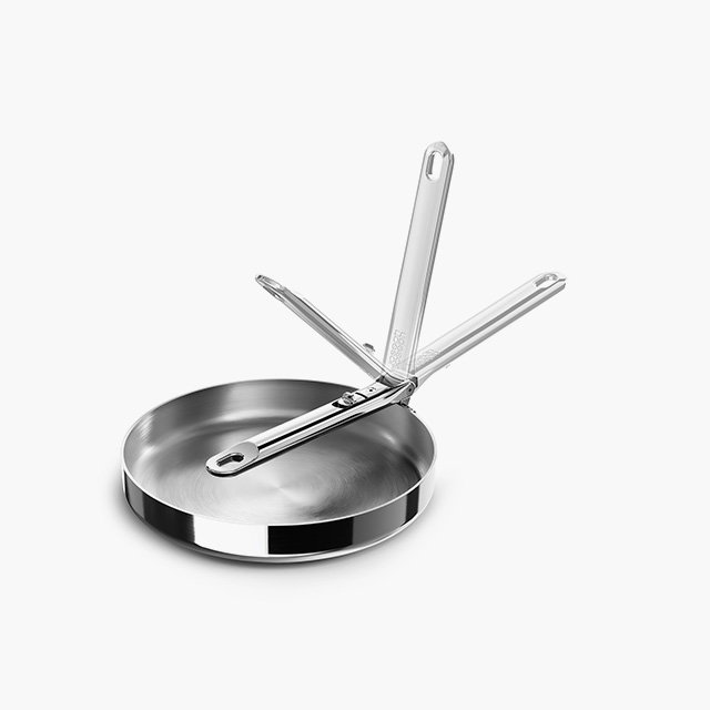 Space Steel Folding Handle 20cm Frying Pan