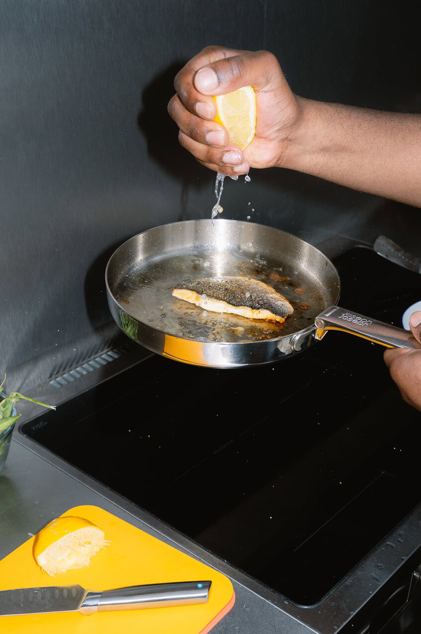 Space Steel Folding Handle 20cm Frying Pan