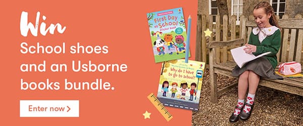 Win school shoes and an Usborne books bundle! Enter now >