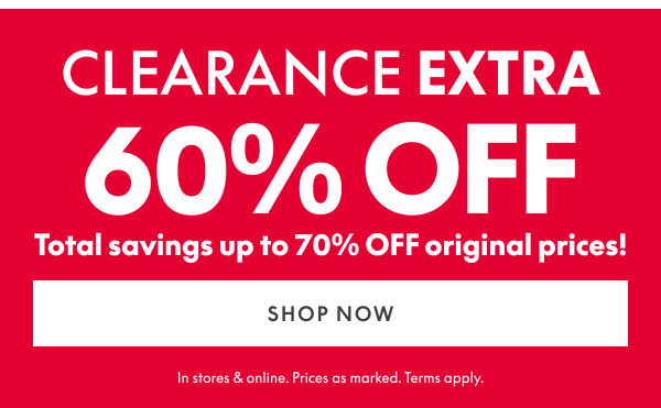 60% Off Clearance