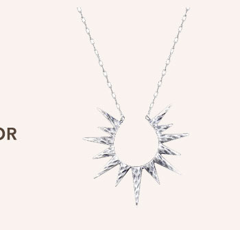 Incandescent Glow Starburst Necklace Silver
