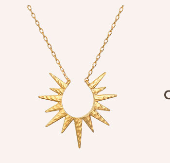 Incandescent Glow Starburst Necklace Gold
