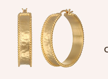 Bold Spirit Hoop Earrings Gold