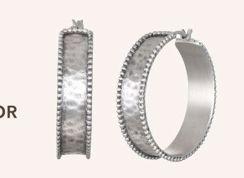 Bold Spirit Hoop Earrings Silver
