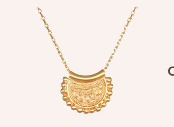 Mini Mandala Necklace Gold
