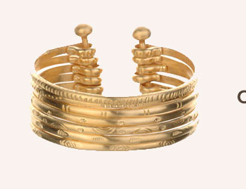 Multi Bangle Cuff Gold