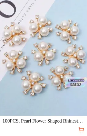 100PCS Pearl Flower Shaped...