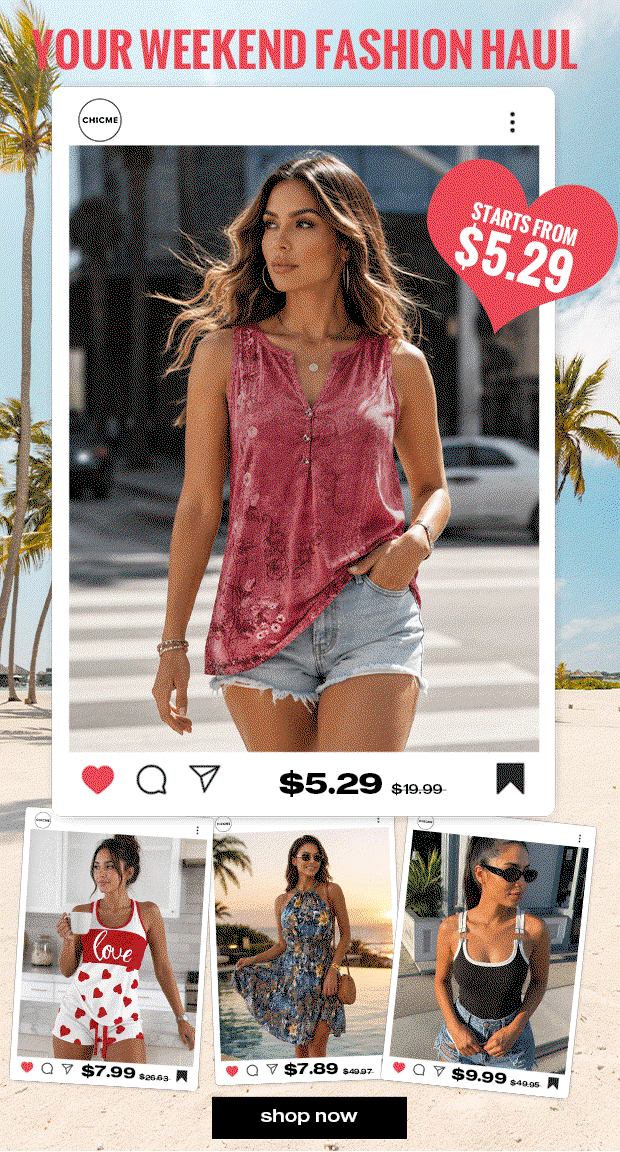 Your weekend fashion haul starts from $5.29