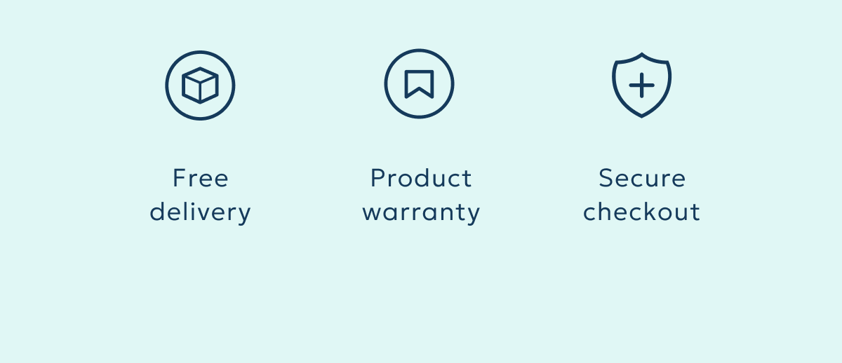 Free delivery. Product warranty. Secure checkout.