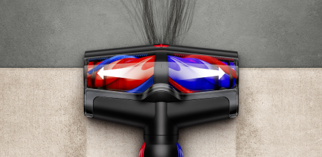 Dyson All Floor Cones Sense cleaner head used to de-tangle long hair.