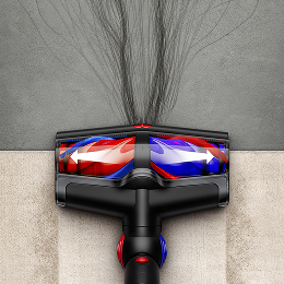 Dyson All Floor Cones Sense cleaner head used to de-tangle long hair.