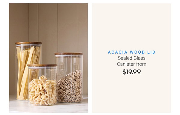 Acacia Wood Lid: Sealed Glass Canister