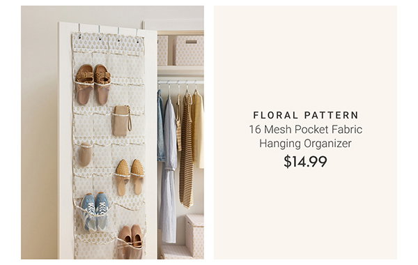 16 Mesh Pocket Fabric Hanging Organizer