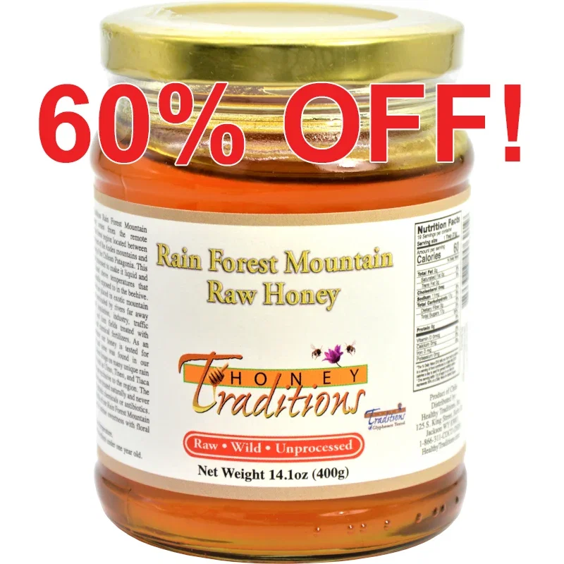 Image of Rain Forest Mountain Raw Honey - 14 oz. Glass Jar