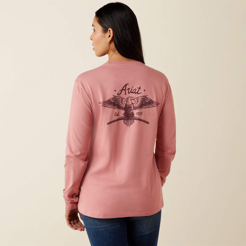 Rebar Cotton Strong Flying Eagle Long Sleeve T-Shirt