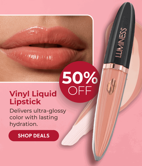 Vinyl Liquid Lipstick: Delivers ultra-glossy color with lasting hydration.