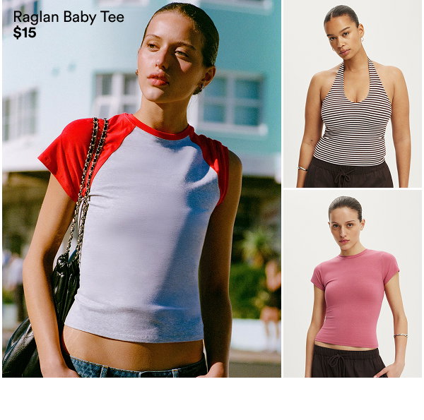 Raglan Baby Tee $15