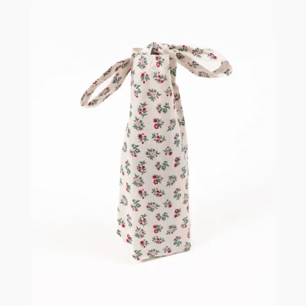 Image of Mildred Floral Cream Wine Gift Bag