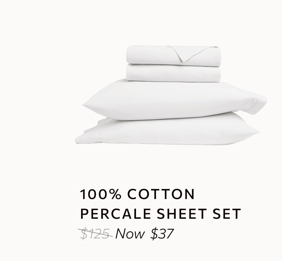 100% cotton sheet sets - Available in percale, jersey, flannel & long-staple.