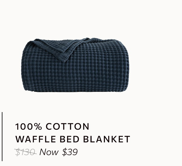 Waffle textured bed blankets - Available in 5 color options.
