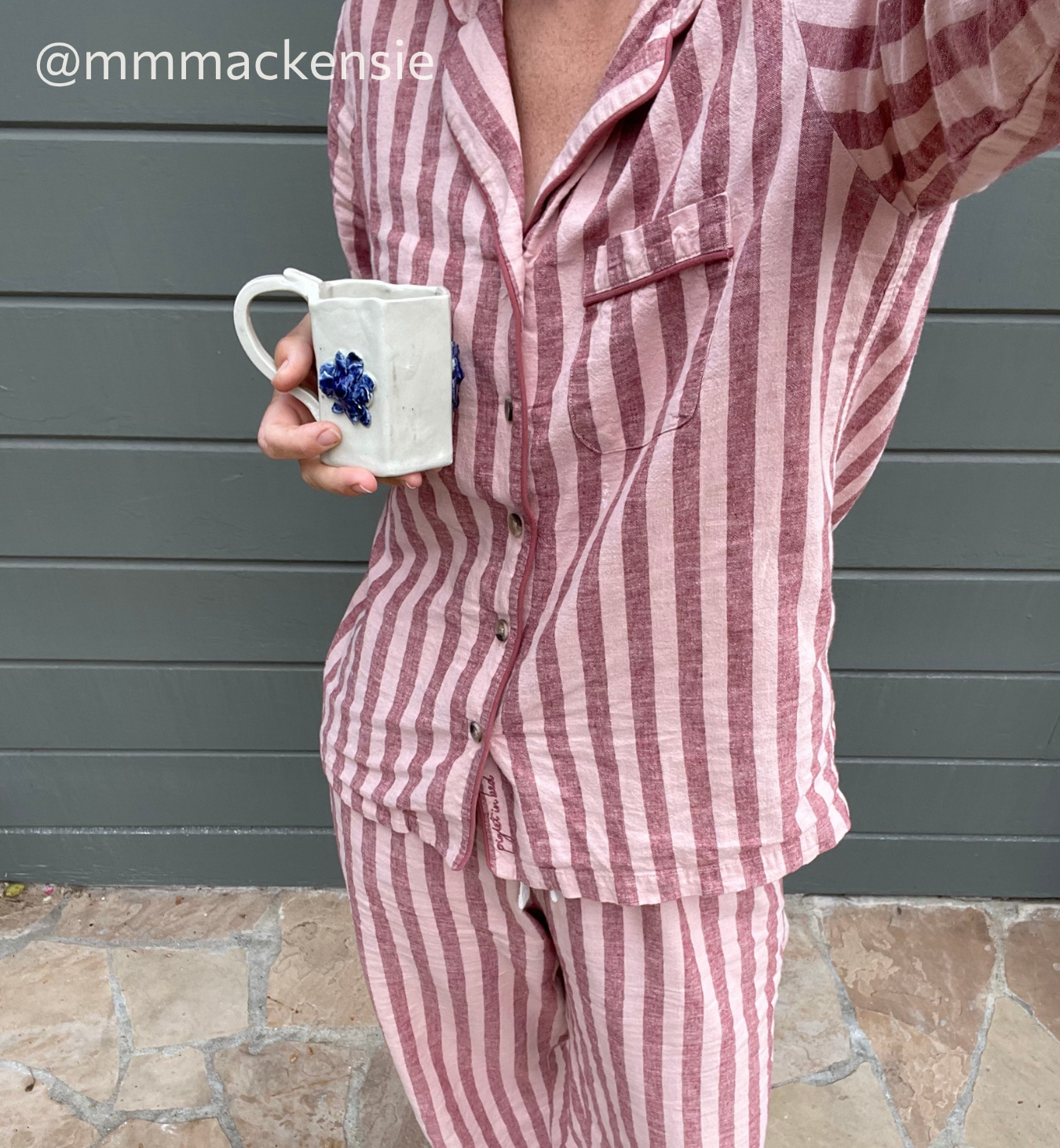 Rhubarb & Rose Pembroke Stripe Linen Blend Trouser Set