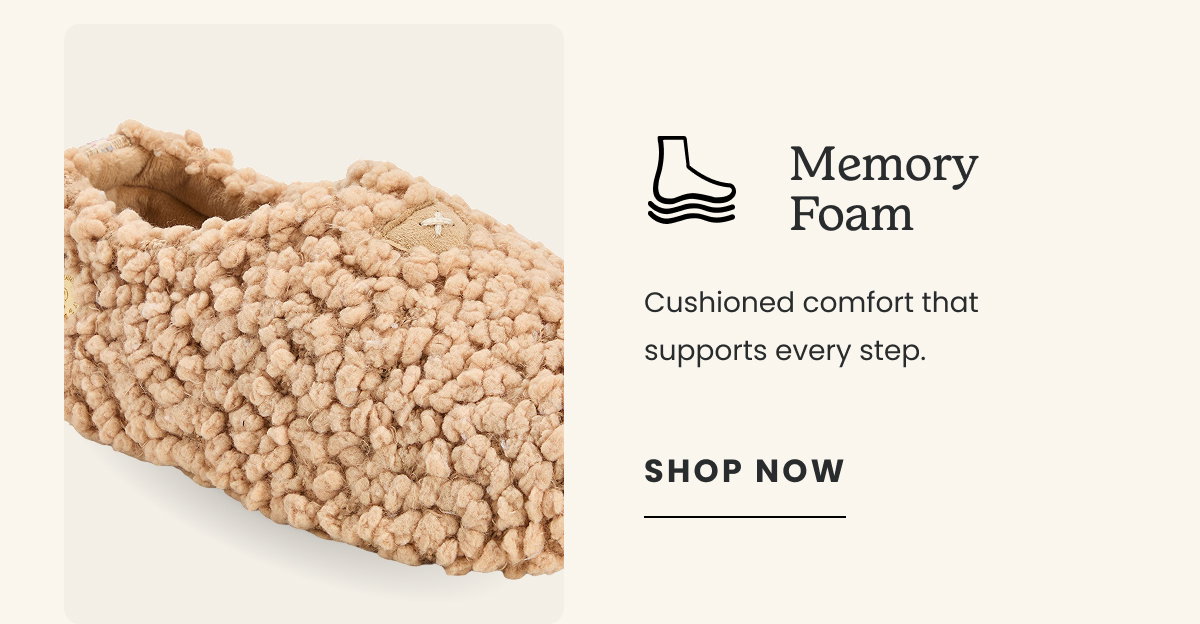 MEMORY FOAM. SHOP NOW