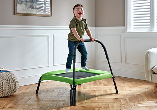 My First Trampoline with Handle Green