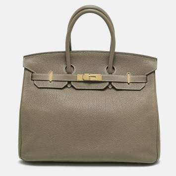 Birkin 35 Gold Finish Etoupe T