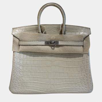 Birkin 25 Beton Matte Alligato