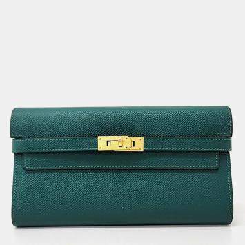 Kelly Long Wallet Blue Togo Ca
