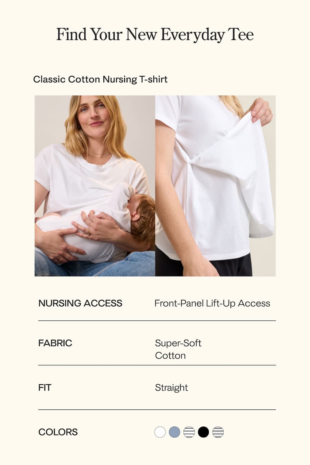 Classic Cotton Nursing T-shirt