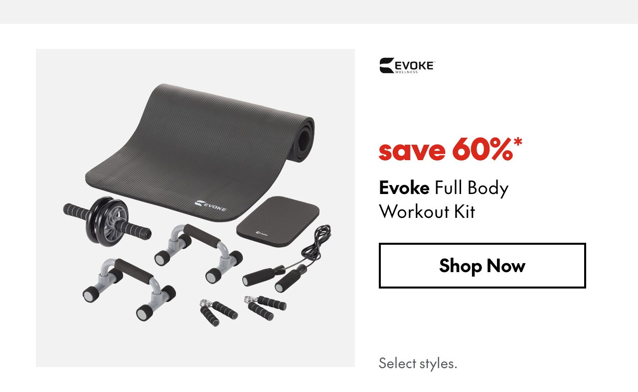 Evoke Full Body Workout Kit
save 60%
Our regular price. Select styles.
