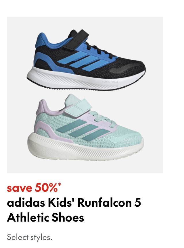 adidas Kids' Runfalcon 5 Athletic Shoes
save 50%
Our regular price. Select styles.
