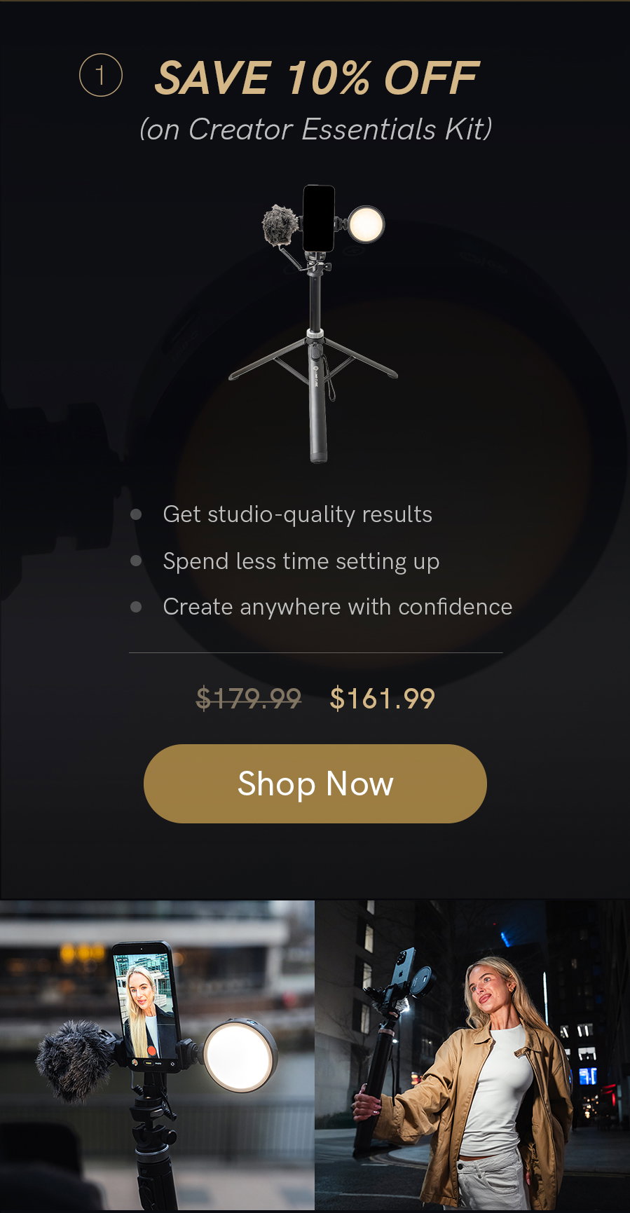 Save 10% on Creator Essentials Kit | On sale now for $161.99