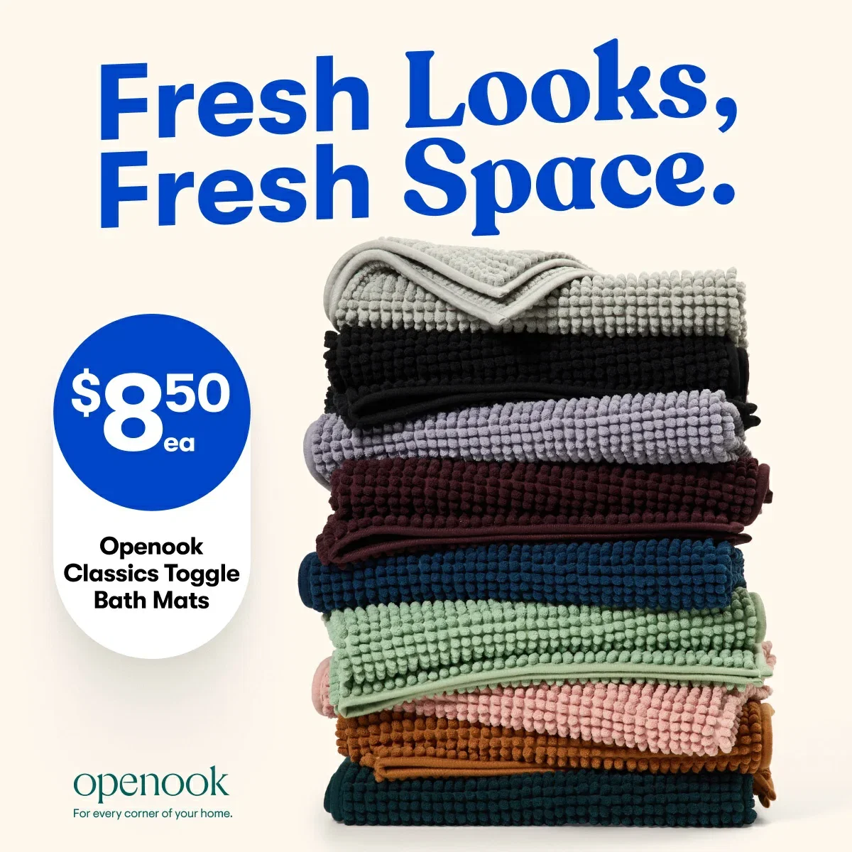 Openook Classics Toggle Bath Mats $8.50ea