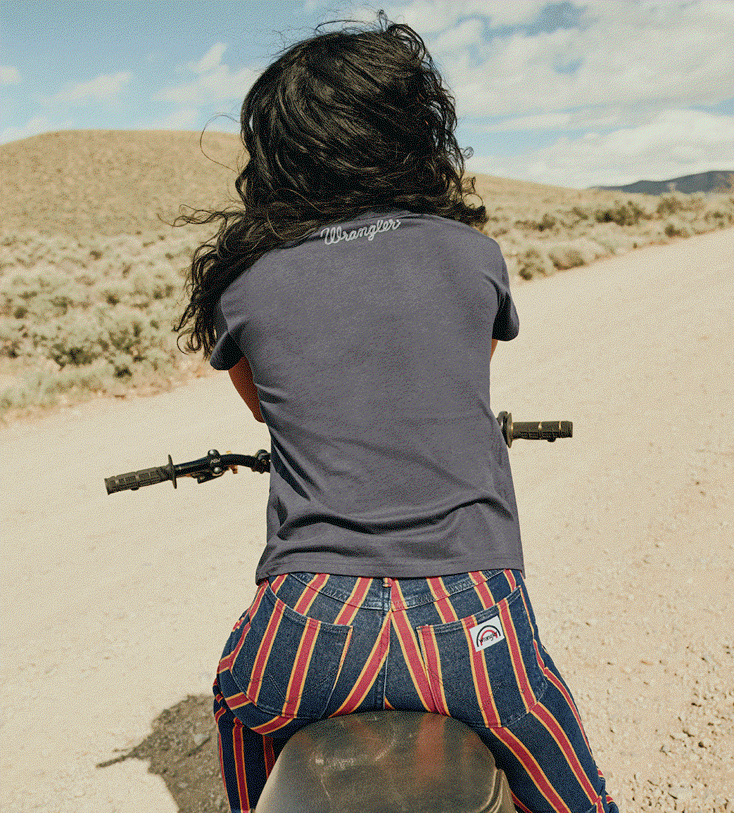 Women's Patch Pocket Stripe Rainbow Flare Jean