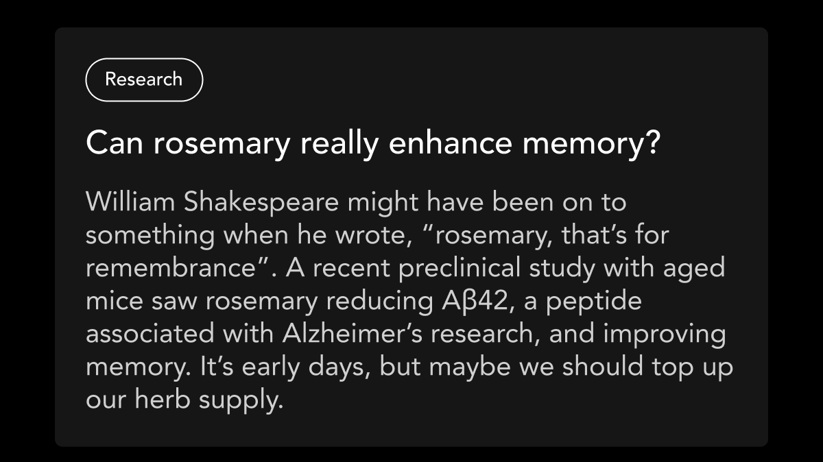 Research: Can rosemary really enhance memory?