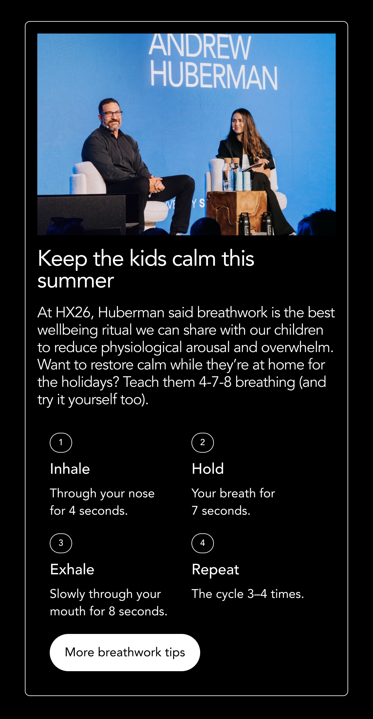 Keep the kids calm this summer — 4-7-8 breathing, more breathwork tips