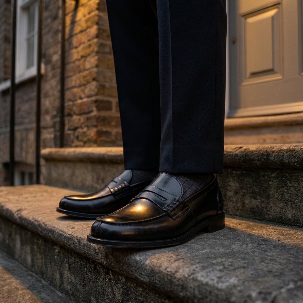 Herring Fiorano rubber-soled loafers in tan handpainted leather