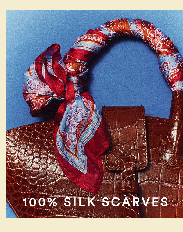 100% silk scarves