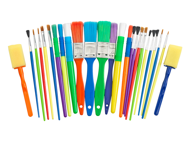 Colorations® Assorted Paint Brush and Applicators in a Cylinder