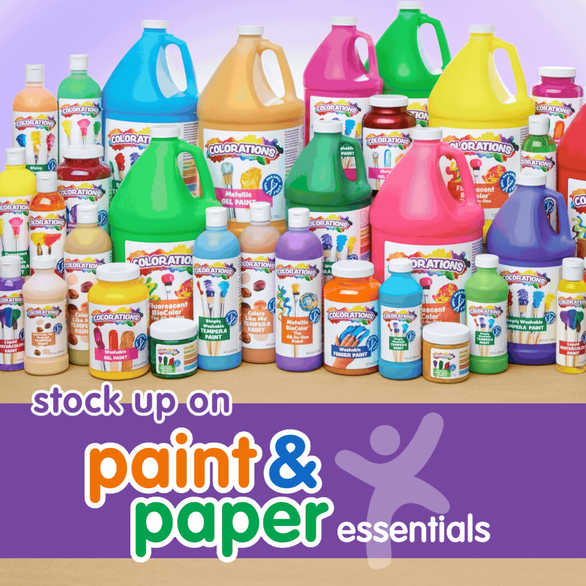 stock up on all paint & paper essentials
