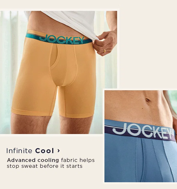 Infinite Cool / Advanced cooling fabric helps stop sweat before it starts