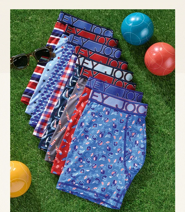 Laydown of Active Microfiber 5" Boxer Brief underwear
