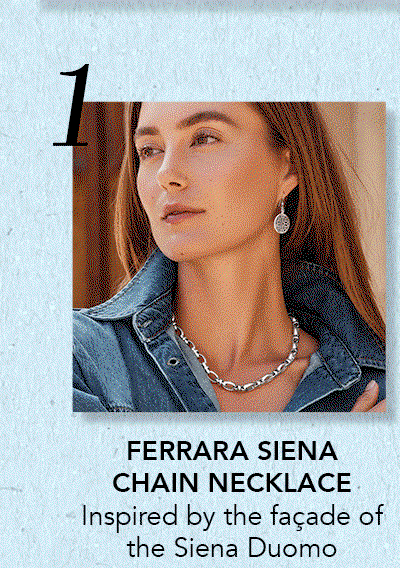 One: Ferrara Siena Chain Necklace - Inspired by the facade of the Siena Duomo.